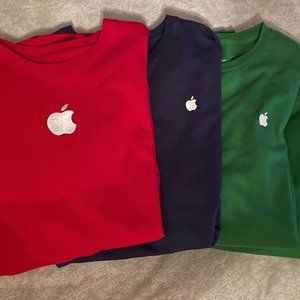 Set of 3 Vintage Apple Employee T-shirts Sz M